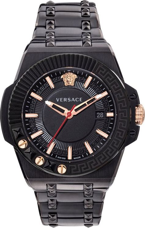 versace uhren herren schwarz|Versace VEDY00719 Chain Reaction Herrenuhr 46mm 5ATM.